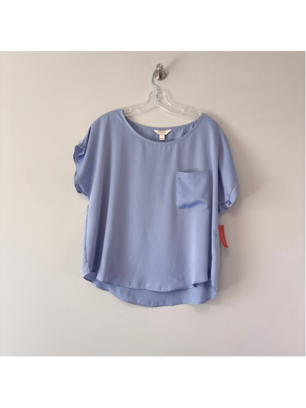 State of Day Size Medium Blue 2-Pc. Crepe de Chine Short-Sleeve Pajama Set NWT - Picture 5 of 9